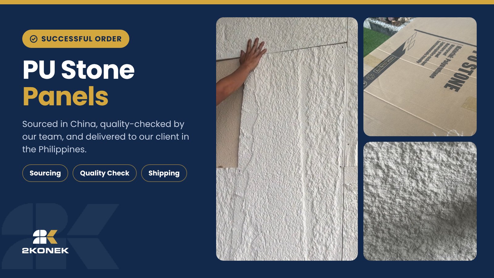 PU Stone Panels: Delivered to the Philippines